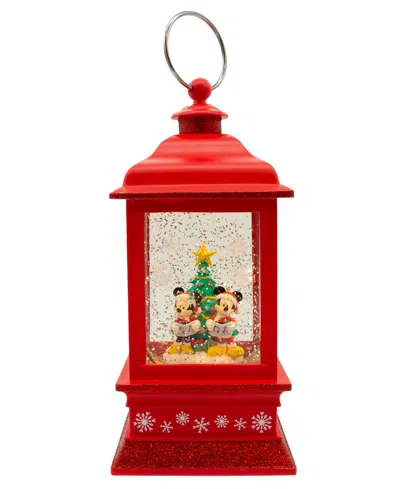 Kurt Adler 9" Battery-operated Disney Mickey And Minnie Spinning Musical Light-up Lantern In Multicolored