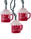 Kurt Adler 9-foot Ul 10-light Hot Cocoa Light Set In Red
