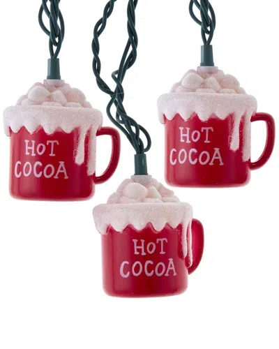 Kurt Adler 9-foot Ul 10-light Hot Cocoa Light Set In Red