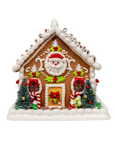 Kurt Adler 9-inch Battery Operated Gingerbread House In Brown