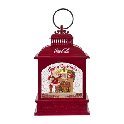 Kurt Adler 9-inch Battery-operated Led Coke Santa Lantern In Multi