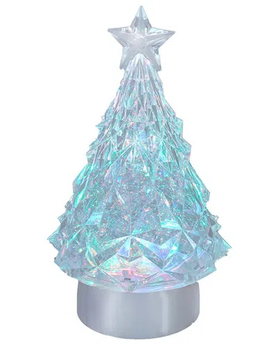 Kurt Adler 9-inch Battery Operated Usb Led Lighted Tree Water Lantern In Blue