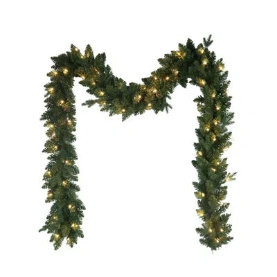 Kurt Adler 9' Jackson Pine Pre-lit Garland With 60 Clear Lights