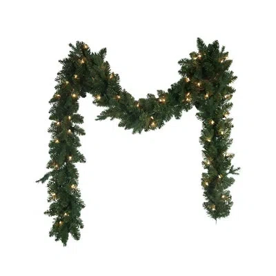 Kurt Adler 9' Jackson Pine Pre-lit Garland With 60 Clear Lights