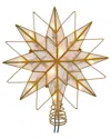 Kurt Adler 9.06-inch Ul 10-light 12-point Gold Capiz Star Treetop In Multi