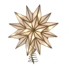 Kurt Adler 9.06-inch Ul 10-light 12-point Gold Capiz Star Treetop In White