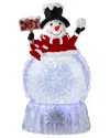 Kurt Adler 9.25-inch Battery Operated Usb Christmas Snowman Water Globe In Multi