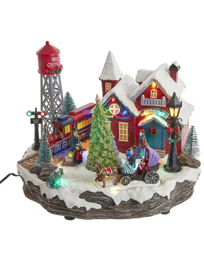 Kurt Adler 9.25in Light Up Musical Christmas Village In Multi