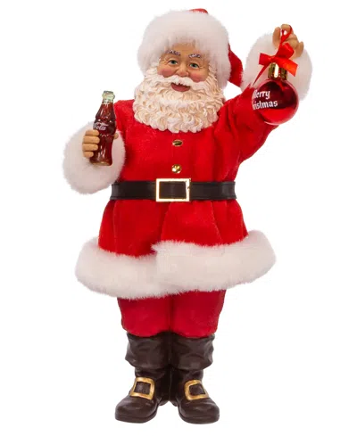 Kurt Adler 9.5" Coca-cola Santa Ornament In Multicolored