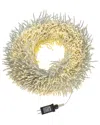 Kurt Adler 98ft 3000-light Cluster Garland With Warm White Led Lights In White