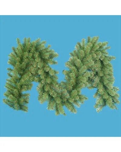 Kurt Adler 9ft Un-lit Vanderbilt Garland In Green