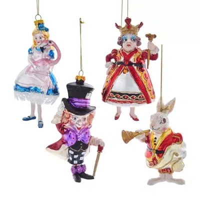 Kurt Adler Alice In Wonderland 4-pc. Christmas Tree Ornament In Multi