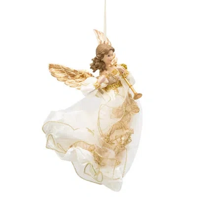 Kurt Adler Angel Tree Topper In Gold;ivory