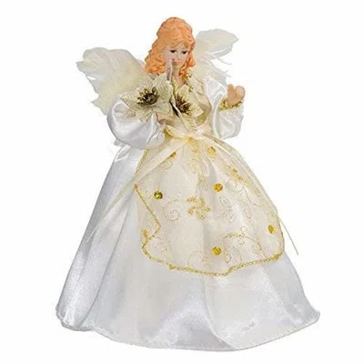 Kurt Adler Angel Tree Topper In Gold