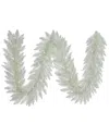Kurt Adler 9-foot Iridescent Garland In White