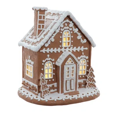 Kurt Adler Battery Operated 11.5-inch Battery Operated Gingerbread House In Brown