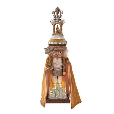 Kurt Adler Battery Operated 19.5-inch Hollywood Nutcrackers Lighted O Holy Night Nutcracker In Gold
