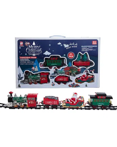 KURT ADLER KURT ADLER BATTERY OPERATED MUSICAL TRAIN WITH TREE & SANTA TABLEPIECE