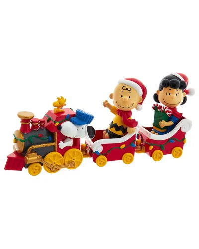 Kurt Adler Battery-operated Peanuts Musical Train Table Décor In Multi