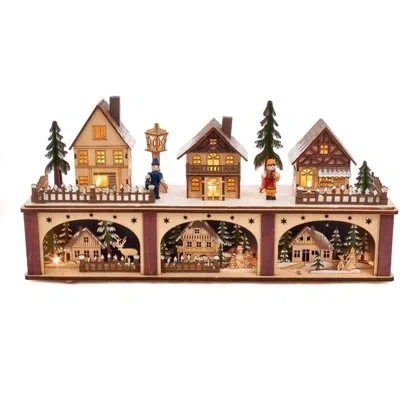 Kurt Adler Battery-operated Village Led House In Multicolor