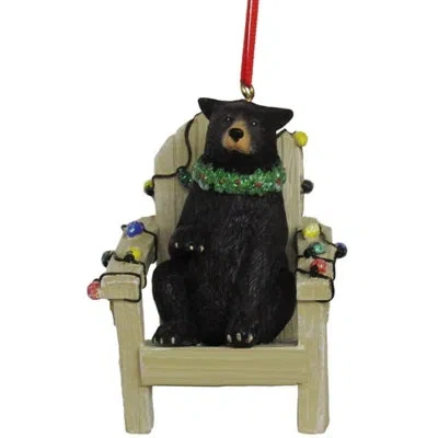 Kurt Adler Bear On Adirondack Chair Hanging Figurine Ornament