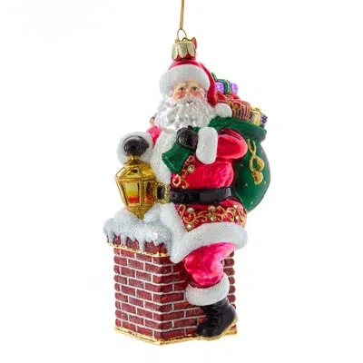 Kurt Adler Bellissimo Santa In Chimney Hanging Figurine Ornament