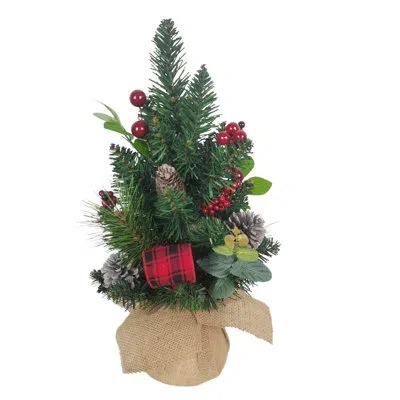 Kurt Adler Berries And Pinecone Ribbon Tabletop Tree