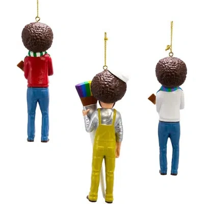 Kurt Adler Bob Ross® Blow Mold 3 Piece Hanging Figurine Ornament Set