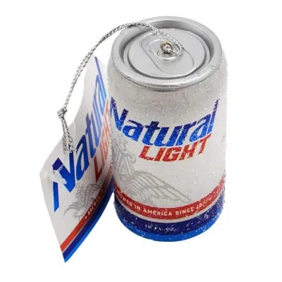 Kurt Adler Budweiser Natural Light Can Holiday Shaped Ornament In Multicolored