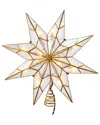 Kurt Adler Capiz American Flag Inspired Star Treetop In Gold