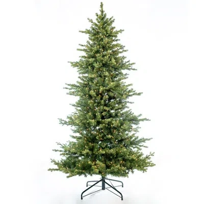 Kurt Adler Charleston 7.5' H Green Fir Artificial Christmas Tree With 650 Clear Lights