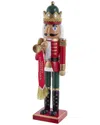 Kurt Adler Charming 15-inch Red & Green With Horn Nutcracker In Multi