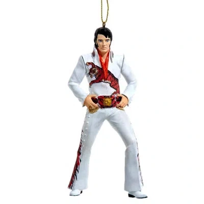 Kurt Adler Christmas Ornament, Elvis Wearing Tiger Jumpsuit, 5.25in In Multicolored