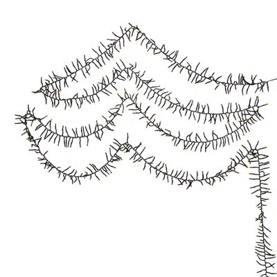 Kurt Adler Cluster Garland String Lights In White