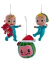 Kurt Adler Cocomelon Ornament Set In Multi