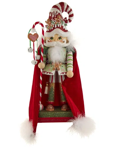 KURT ADLER KURT ADLER DELIGHTFUL 15-INCH HOLLYWOOD NUTCRACKERS GINGERBREAD CANDY SANTA NUTCRACKER