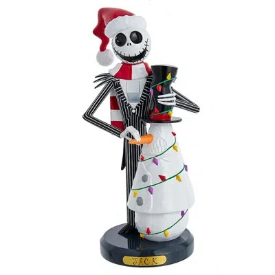 Kurt Adler Disney Nightmare Before Christmas Jack Skellington With Snowman Nutcracker In Multi
