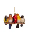 Kurt Adler 5in Noble Gems Songbirds On Branch Ornament In Multicolor