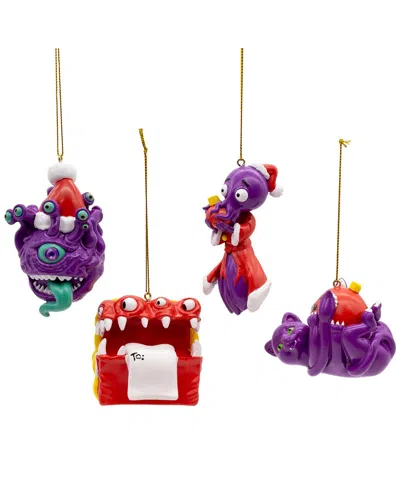 Kurt Adler Dungeons & Dragons Merry Monsters Ornament Set, 4pc Set In Purple