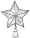 Kurt Adler Enchanting 11.5-inch Ul 20-light Warm White Fairy Led Silver Glitter 5-point Star Tree To In White