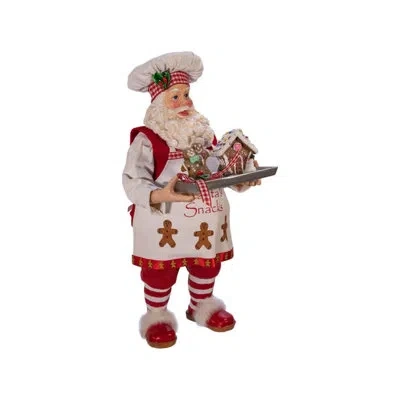Kurt Adler Fabriché Gingerbread Chef Santa In Multicolored