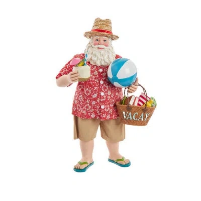 Kurt Adler Fabriche Palm Beach Santa Standing Christmas Figurine, 10.5in In Multicolored