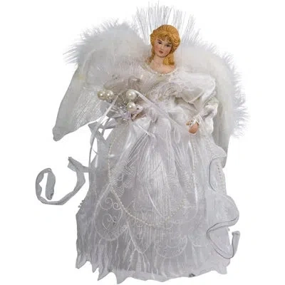 Kurt Adler Fiber Optic Angel Tree Topper In Multicolor