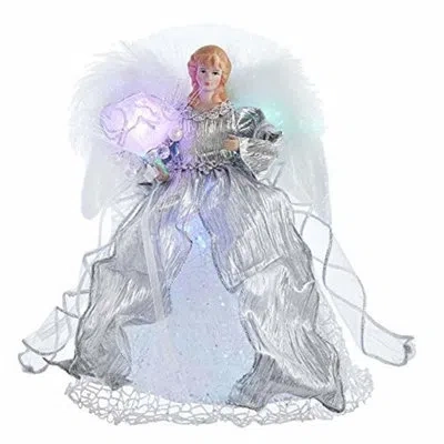 Kurt Adler Fiber Optic Tree Topper In Silver