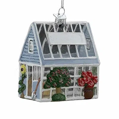 Kurt Adler Glass Greenhouse Hanging Figurine Ornament