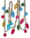 Kurt Adler Gold Tinsel Garland In Multicolor