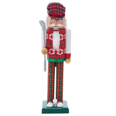 Kurt Adler Golfer Nutcracker In Multi