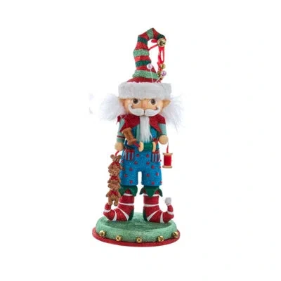 Kurt Adler Hollywood Elf With Teddy Bear Nutcracker In Multicolor