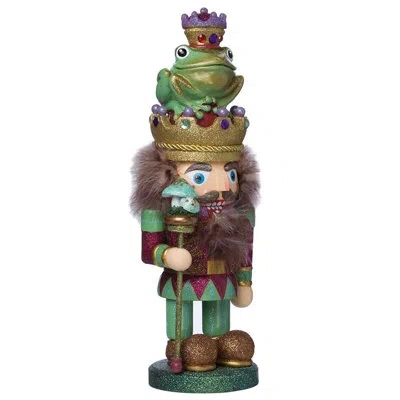 Kurt Adler Hollywood Frog Prince Nutcracker In Gold;green;red