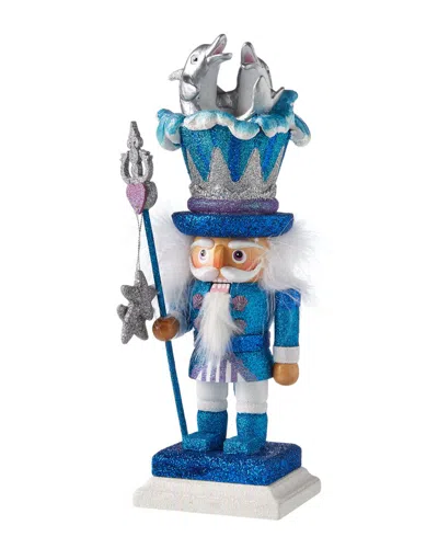 Kurt Adler Hollywood Nutcrackers 12in Dolphin Nutcracker In Blue